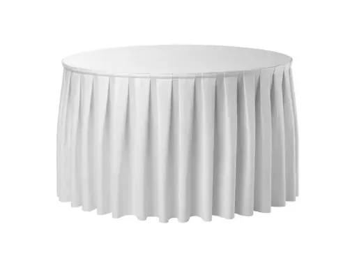 Tafelrok rond dia180- wit